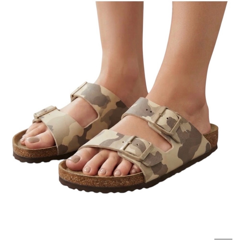 Birkenstock Arizona Soft Footbed Desert Soil Camo Sand Sandals 41/265 L10 M8 NEW